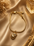 Gold Owl Charm  pandora Bracelet with CZ Eyes