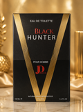Black Hunter Pour Homme by JD Collection – Eau de Toilette 100ml, black and gold V-design box